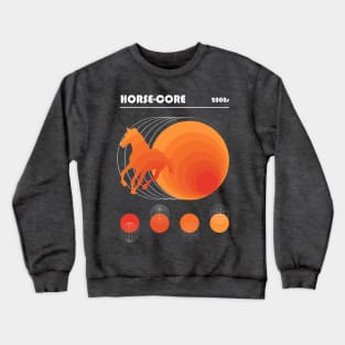 Bauhaus Horse Core Orange Vaporwave in White Crewneck Sweatshirt